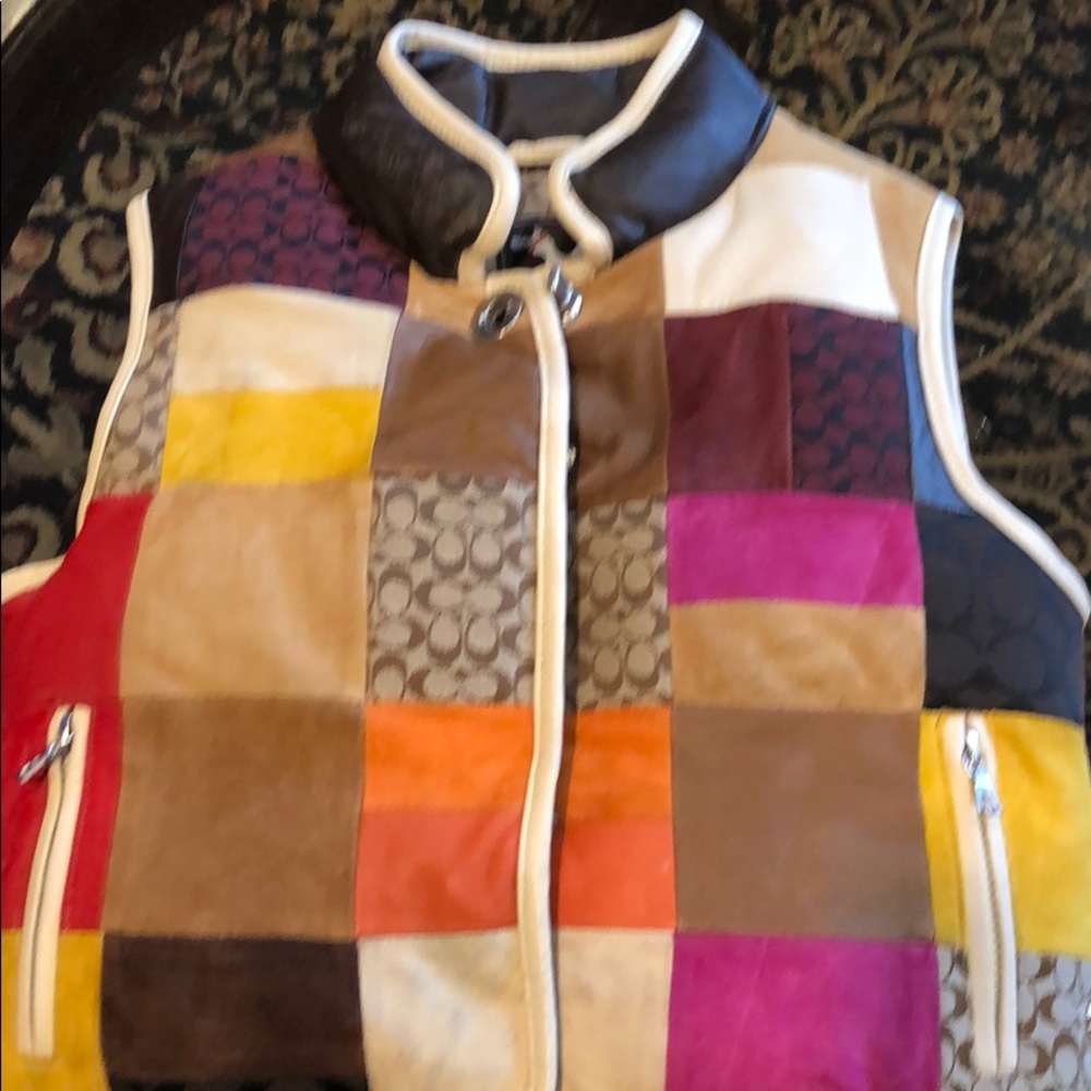 Coach patchwork vest